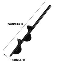 Home Garden Auger Spiral Soil Auger Umbrella Hole Excavator Solid Shaft Auger Flower for Planting Digging Soil Nursery Flowers