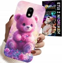 Etui Do Samsung Galaxy J5 2017 - Słodki Miś Na Różowym Tle, Case + Szkło