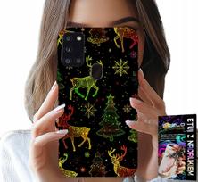 Etui Do Samsung Galaxy A21S - Renifer, Płatek Śniegu, Choinka + Szkło