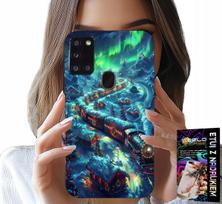 Etui Do Samsung Galaxy A21S - Pociąg, Ekspres Świąteczny Wzory + Szkło
