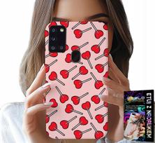 Etui Do Samsung Galaxy A21S - Kobiece, Modne Wzory Lizaki W Serca Case