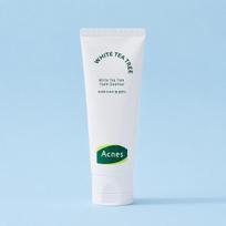 ACNES White Tea Tree Foam Cleanser 100ml Acne Care Facial Cleansing Foam for Sensitive Skin K-Beauty