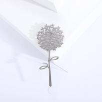 Elegant Stainless Steel Dandelion Brooch – Stylish Boutique Accessory