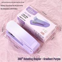 Large 360° Rotating Portable Stapler for Office Use violetinė