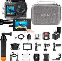 AKASO Brave 4 Pro Veiksmo 4K 20MP Dvigubos spalvos 40M Povandeninė Kamera su Vaizdo Išoriniu HDMI 5x Plaukiojantis ir Saugojimo Dėklas Kamera, Rezoliucija, pilka spalva