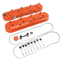 Variklio vožtuvų dangtelis oranžinis su ritės laikikliais lieto aliuminio Pakeitimas Corvette LS1 LS2 LS3 5.3 6.0 6.2 red