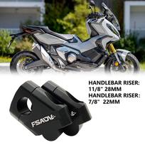 Motorcycle Aluminum Handlebar Heightening Riser Bar Clamp Mount For Honda X-ADV 750 X ADV 750  Twin CRF1000L CBF500 22mm Black