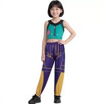 Mergaitės Rumi K Pop Demonų Medžiotoja Cosplay Vaikų Juodas Auksinis Kostiumas Vaikų Persirengimas Pasirodymas Vaidmenų Žaidimas Uniforma Helovinas 110cm
