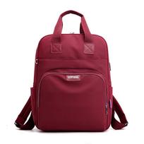 Backpack with USB Charging Port – 15.6-inch Laptop Bag for Women, Travel & Work – 8 Colors Available, Fits Suitcase Handle raudona