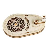 3D Visual Illusion Puzzle Toy DIY Handmade Mechanical Gear Turntable Educational STEM Toy Persistence of Vision Learning Rotatable Turntable Toy A