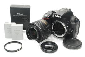 Nikon D5300 Digital SLR Camera with VR II Lens LCD 18-55mm Kit, Black, 24MP, 3.2-inch (D5300LK18-55VR2BK) juoda