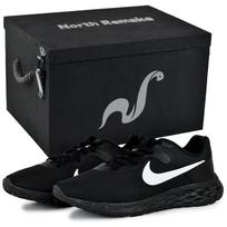 Nike REVOLUTION 6 Cushioning Breathable Lightweight Low top Running Shoes Unisex Black DC3728-003(Team679-S-BOX) 40