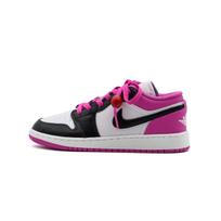 Jordan Air Jordan 1 Abrasion Resistant Abrasion Resistant Low top Vintage Basketball Shoes Women's Black White Pink FV8486-600(team1104) 38.5