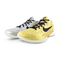 Nike Zoom Kobe 6 'All Star 2.0' Mismatched Cushioning, Wear Resistant Low top Basketball Shoes Men's Gold/Silver FQ3546-100(Team1076- ) 41