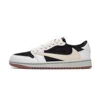 Travis Scott x Jordan Air Jordan 1 Amortizuojantys Neslystantys Žemi Batai Krepšiniui Unisex Balti Bei DZ4137-700(Komanda-)-Atsitiktinės pakuočių maišeliai 35.5 gray