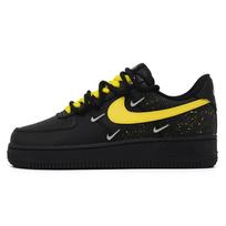 Nike Air Force 1 Suntory Sunset Slip Resistant Cushioning Lightweight Low top Skateboard Shoes Women's Black Yellow HQ1180-001(Team1690-) 35.5