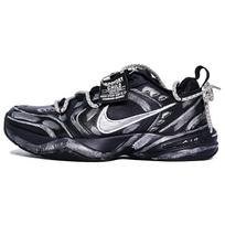 Nike Air Monarch 4 Abrasion Resistant Height Increasing Low top Chunky Sneakers Unisex Black Gray 415445-001(Team1534-) 35.5