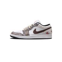 Jordan Air Jordan 1 Brown Trace Abrasion Resistant Low top Vintage Basketball Shoes Unisex Brown 553558-165(Team839V) 44