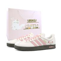 Adidas VL COURT 2.0 Heartbeat Pink, Special Shopping Bag Abrasion Resistant Low top German Army Trainers Unisex Pink JI0497(Team1800-SBOX) 39⅓