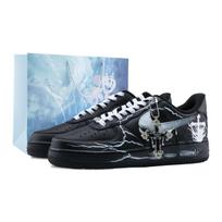 Nike Air Force 1 Tamsiai Kryžiuotos Dilimui Atsparūs Žemi Kateboardo Batai Unisex Juodi CW2288-001(Team836-) 35.5