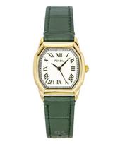 Fossil Harlow Green Croco Leather Strap Cream Dial Quartz ES5427 Women's Watch kreminė