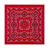 Cashew Flower Bandana Knitted Hair Kerchief Multi-Purpose Head Wrap Hiphop Square Turban for Hot Girls Photo Props 1 raudona