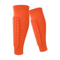 Men’s Honeycomb Padded Shin Guards Compression Calf Sleeves Protective Leg Sleeves for Sports and Outdoor Activities 2 Pack XL