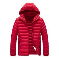 Rudens žiemos parkai Vyriški šilti vandeniui atsparūs striukės paltai Vyriški su gobtuvu laisvalaikio viršutiniai drabužiai Nuimama skrybėlė Apranga Parkas Paltai M raudona