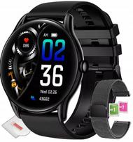 Zegarek Smartwatch Sportowy Rozmowy Męski Damski Polskie Menu Czarny 2Paski