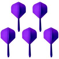 5PCS 2BA Plastic Dart Shaft Set Integrated Dart Flights and Shafts Standard Design Anti-Fall Dart Tail Wing Dart Accessories Kit violetinė