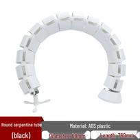 Office Desk Snake-Shaped Cable Organizer with Cable Tray & Tie for Conference and Lift Desks.