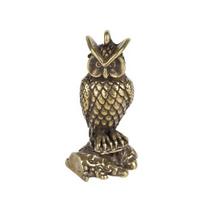 Meniška pelėdos figūrėlė be kvapo varinis mikro peizažas, stovinti pelėdos statula svetainei Owl