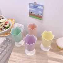 Retro Tulip Pen Holder and Makeup Brush Organizer - Vintage Flower Photo Prop 14*7 mėlyna