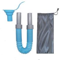 Anti-splash Outdoor Drinking Water Pipe with Carry Bag Camping Bucket Diversion Pipe  Car Park mėlyna