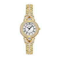 Gadi Womens Quartz Watch With Blue Mother Of Pearl Dial For Elegant Casual Wear Gold Band White
