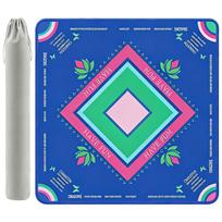 Thickened, Edge-locked, Wear-resistant, And Non- Rubber Mahjong Table Mat For Playing Cards And Chess One Size mėlyna
