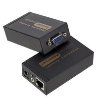 Signal Amplifier VGA 100M Video Audio Extender  for PC/Laptop/Projector/ HDTV /Monitor With EU Plug