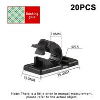 New 20Pcs Self-Adhesive Cable Organizer Clips Management Wire Holder USB Winder Desktop Line Clamp Adjustable LY-4/6/8/10/11/12