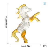 Nauja krištolinė žirgo figūrėlė 2026 m. Zodiako žirgo statula Namų stalas Knygų lentyna Biuro ornamentas Žirgo dekoras Feng Shui Atneša laimę