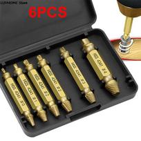 6pcs   Damaged Screw Extractor Drill Bit Set Take Out Broken Screw Bolt Remover raudona