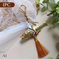 Korean Style Golden Cod Fish Pendant Gadus Halcogrammus Hanging Ornament Door Hanging Peace Luck Wealth Fish Wall Decoration