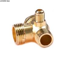 3 Port Brass Central Pneumatic Valves Air Compressor Check Valve Thread 90 Degree DIY Home Tools China Mainland