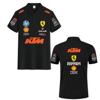 KTM vasariniai grynos medvilnės polo marškinėliai, lenktyniniai polo marškinėliai, F1 komandos replikos marškinėliai S juoda