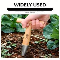 Handheld Gardening Hole Puncher | Stainless Steel Soil Insertion Tool for Easy Planting and Transplanting chaki