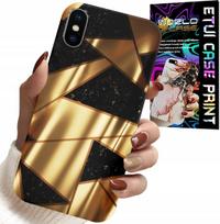 Etui Do Iphone X / Xs - Złote Eleganckie Wzory + Folia Hydro