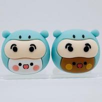 Bubu and Dudu Vehicles Ornaments Cute Decor Crafts Kawaii Panda Bear Figurine Collection Ornaments for Fans Friends Gift