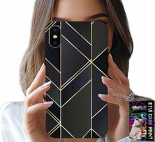 Etui Do Iphone X / Xs - Złote Ramki, Eleganckie Wzory + Szkło