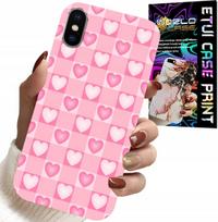 Etui Do Iphone Xs Max - Serca Kratka Różowa Obudowa Case + Szkło