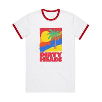 Palm Ringer T-Shirt DIRTY HEADS Band Design Tshirts O-neck Short Sleeve Loose Fashion Tees Unisex Streetwear Summer Fashion Tops S