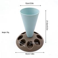 Baking Piping Bag and Icing Tip Holder Stand ruda/šviesiai mėlyna spalva